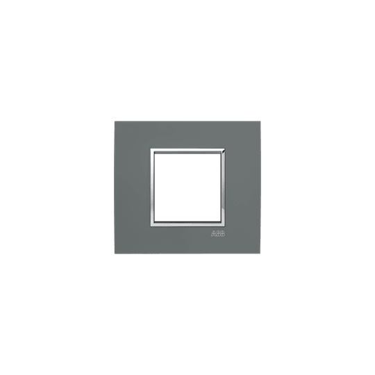 ABB - Placca Square Velvet Graphite 2M 1gang Black - Mylos