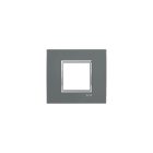 ABB - Placca Square Velvet Graphite 2M 1gang Black - Mylos