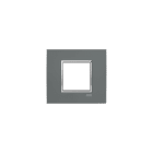 ABB - Placca Square Velvet Graphite 2M 1gang Black - Mylos