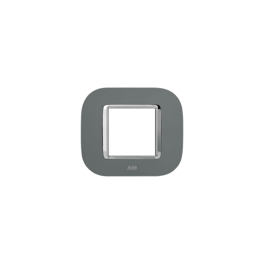 ABB - Placca round velvet graphite 2M 1gang black - Mylos.