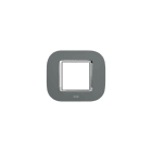ABB - Placca round velvet graphite 2M 1gang black - Mylos. 2CSY0225RSP