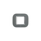 ABB - Placca round velvet graphite 2M 1gang black - Mylos.