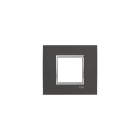 ABB - Placca Square Velvet Anthracite 2M 2gang - Mylos 2CSY0226QSP