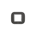 ABB - Placca round velvet anthracite 2M 2gang - Mylos 2CSY0226RSP