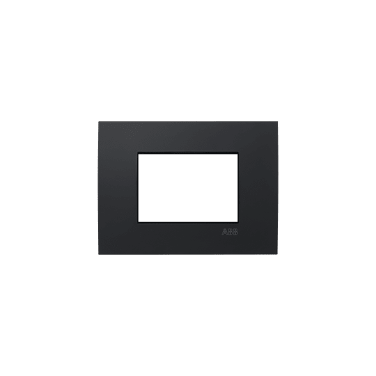 ABB - Etik Square Frame 3M Black 1gang - Mylos PLACCA ETIK SQUARE 3M NERO