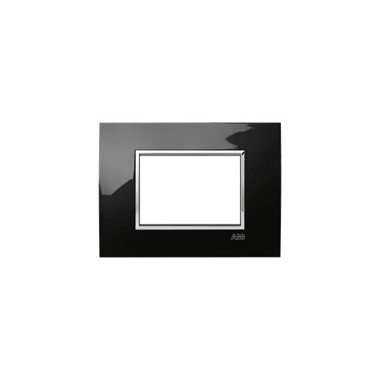 ABB - Placca Square Lucent Nero Brillante 3M 3gang Black - Mylos