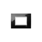 ABB - Placca Square Lucent Nero Brillante 3M 3gang Black - Mylos