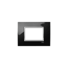 ABB - Placca Square Lucent Nero Brillante 3M 3gang Black - Mylos
