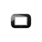 ABB - Placca round lucent nero brillante 3M 1gang black Mylos.