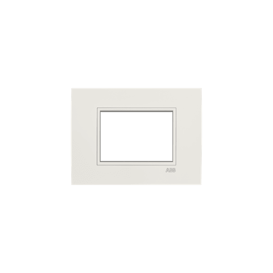 ABB - Square frame, Velvet, Pure white 3M 3gang White PLACCA SQUARE BIANCO BIANCO 3M - Mylos.