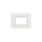 ABB - Square frame, Velvet, Pure white 3M 3gang White PLACCA SQUARE BIANCO BIANCO 3M - Mylos.