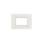 ABB - Square frame, Velvet, Pure white 3M 3gang White PLACCA SQUARE BIANCO BIANCO 3M - Mylos.