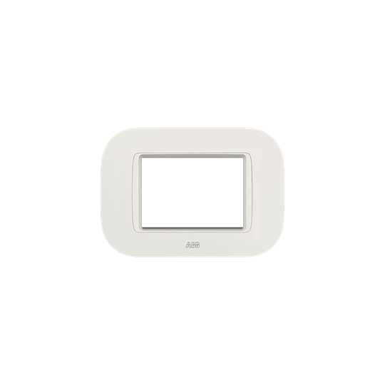 ABB - Placca round bianco velvet 3M 1gang Mylos - Mylos.