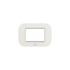 ABB - Placca round bianco velvet 3M 1gang Mylos - Mylos.