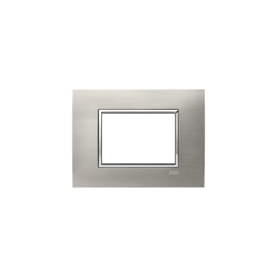 ABB - Placca Square Metal Acciaio Spazz. 3M 1gang Stainless Steel - Mylos