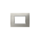 ABB - Placca Square Metal Acciaio Spazz. 3M 1gang Stainless Steel - Mylos