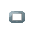 ABB - Placca round lucent grigio freddo 3M 3gang grey - Mylos