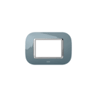 ABB - Placca round lucent grigio freddo 3M 3gang grey - Mylos 2CSY0302RLP