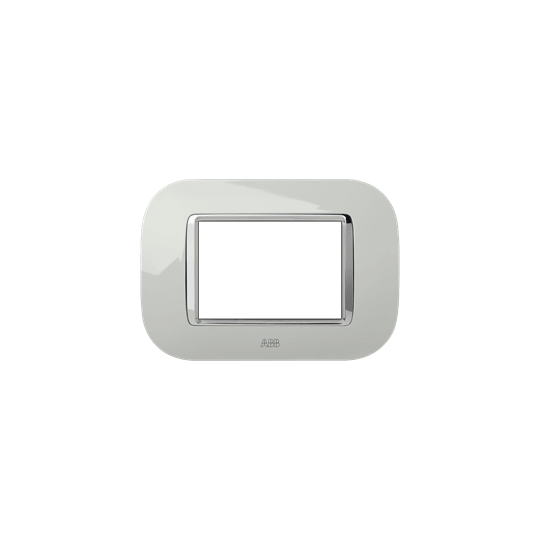 ABB - Placca round lucent ghiaccio 3M 1gang silver - Mylos