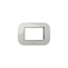ABB - Placca round lucent ghiaccio 3M 1gang silver - Mylos