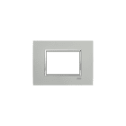 ABB - Square frame Metal Satin Aluminium 3M 1gang Titanium Mylos PLACCA ALLUM. SATIN. 3M
