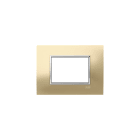ABB - Square frame, Metal, Satin Gold 3M 1gang - Mylos PLACCA SQUARE METAL ORO SATIN. 3M.