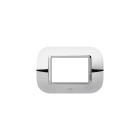 ABB - Round frame, Metal, Glossy Chrome 3M 3gang - Mylos PLACCA ROUND CROMO LUCIDO.