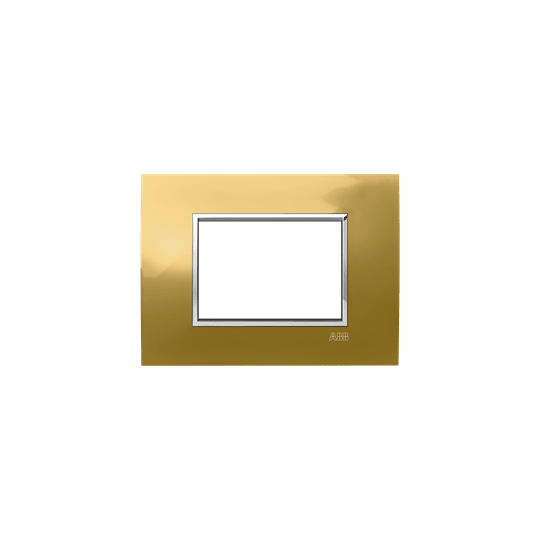 ABB - Placca Square Metal Oro Lucido 3M 3gang Gold - Mylos