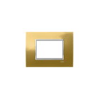 ABB - Placca Square Metal Oro Lucido 3M 3gang Gold - Mylos