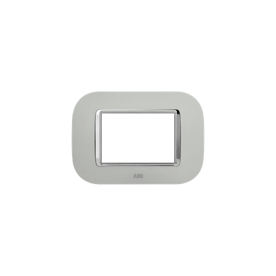 ABB - Placca round velvet ghiaccio 3M 1gang silver - Mylos