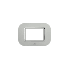 ABB - Placca round velvet ghiaccio 3M 1gang silver - Mylos