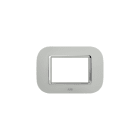 ABB - Placca round velvet ghiaccio 3M 1gang silver - Mylos