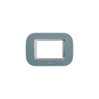 ABB - Placca Round Velvet Grigio Freddo 3M 3gang Grey - Mylos
