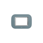 ABB - Placca Round Velvet Grigio Freddo 3M 3gang Grey - Mylos