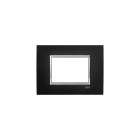 ABB - Placca Square Velvet Nero 3M 3gang Black - Mylos