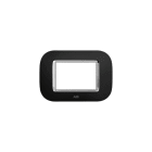 ABB - Placca round velvet nero 3M 1gang black - Mylos