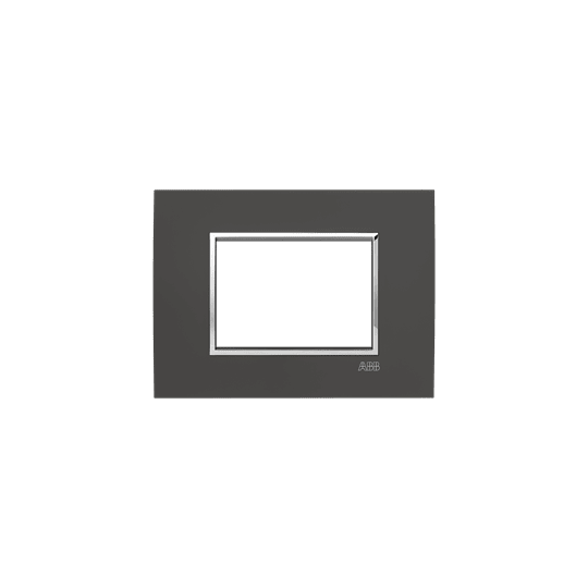 ABB - Placca Square Velvet Anthracite 3M 3gang Mylos - Mylos Square Frame Velvet Anthracite. 2CSY0326QSP