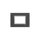 ABB - Placca Square Velvet Anthracite 3M 3gang Mylos - Mylos Square Frame Velvet Anthracite. 2CSY0326QSP