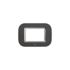 ABB - Placca round velvet anthracite 3M 1gang - Mylos 2CSY0326RSP