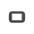 ABB - Placca round velvet anthracite 3M 1gang - Mylos