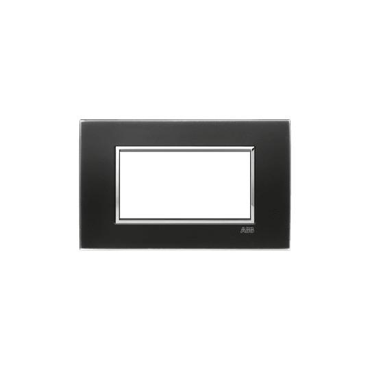 ABB - Placca Square Crystal Nero 4M 1gang Black - Mylos