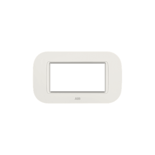 ABB - Round frame, Velvet, Pure white 4M 1gang White PLACCA ROUND BIANCO BIANCO 4M - Mylos