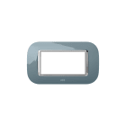 ABB - Placca Round Lucent Grigio Freddo 4M 4gang Grey - Mylos