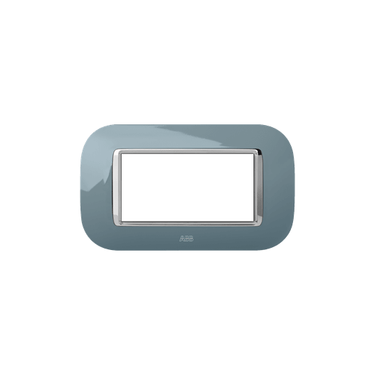 ABB - Placca Round Lucent Grigio Freddo 4M 4gang Grey - Mylos