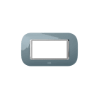 ABB - Placca Round Lucent Grigio Freddo 4M 4gang Grey - Mylos