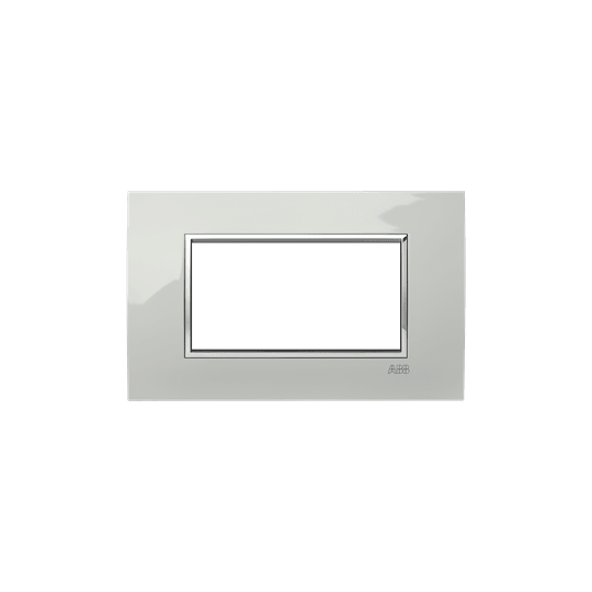 ABB - Square frame Lucent Ice 4M 4gang Silver Placca Ghiaccio 4M Mylos