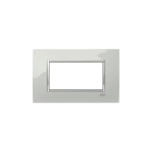ABB - Square frame Lucent Ice 4M 4gang Silver Placca Ghiaccio 4M Mylos 2CSY0403QLP