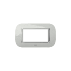 ABB - Round frame Lucent Ice 4M 1gang Silver Placca Ghiaccio Mylos