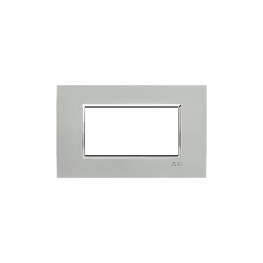 ABB - Square frame Metal Satin Aluminium 4M 4gang Titanium Placca Square Metal Allum. Satin. 4M. 2CSY0404QLZ