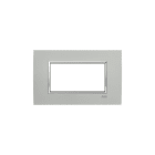 ABB - Square frame Metal Satin Aluminium 4M 4gang Titanium Placca Square Metal Allum. Satin. 4M. 2CSY0404QLZ